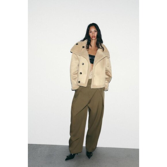 ZARA BALLOON TROUSERS WITH PLEATS - Picture 2 of 7